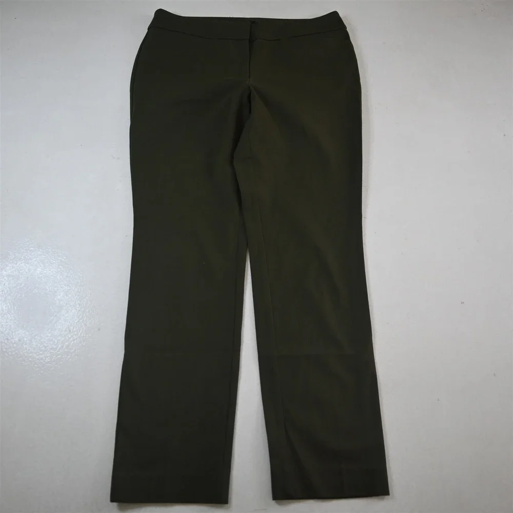 Ann Taylor 6 Olive‎ Green Mid Rise Slim Dress Womens Pants